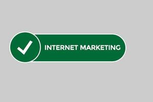 Internet marketing vetores.sinal rótulo bolha discurso Internet marketing vetor
