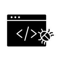 ícone de código inseguro vetor