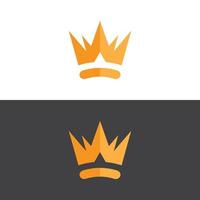 logotipo elegante da coroa em imagem vetorial de ouro vetor