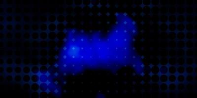 textura vector azul escuro com círculos.