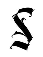 gótico medieval carta. símbolo para logotipos e Projeto projetos. vetor