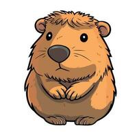 capivara bebê fofo sendo doce 17378923 Vetor no Vecteezy