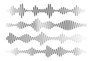 som audio aceno. música voz e rádio frequência linhas. gráfico equalizador e digital volume ilustração. vetor abstrato pulso
