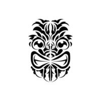 tribal mascarar. Preto tatuagem dentro a estilo do a antigo tribos. simples estilo. vetor ilustração isolado em branco fundo.