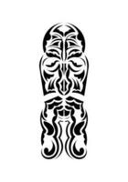 mascarar dentro tradicional tribal estilo. pronto tatuagem modelo. isolado. vetor ilustração.