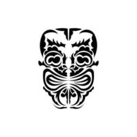 tribal mascarar. Preto tatuagem dentro a estilo do a antigo tribos. simples estilo. vetor isolado em branco fundo.