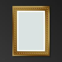 zombar acima dourado em branco retro quadro, Armação em Preto fundo. plano estilo. vetor