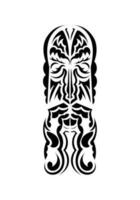 mascarar dentro tradicional tribal estilo. Preto tatuagem padrões. isolado. vetcor. vetor