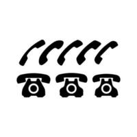 Telefone ícone ou logotipo isolado placa símbolo vetor ilustração, coleção do Alto qualidade Preto estilo vetor. velho telefone ícone Preto vetor ilustração