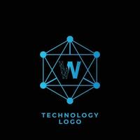 tecnologia W carta logotipo vetor
