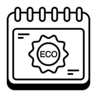 a ícone Projeto do eco calendário vetor