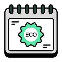 a ícone Projeto do eco calendário vetor