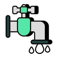 ícone de design moderno da torneira de água vetor