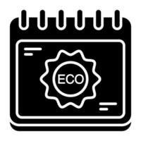 a ícone Projeto do eco calendário vetor