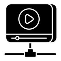 ícone de download premium de vídeo online vetor