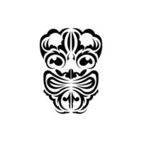 padronizar mascarar. Preto tatuagem dentro a estilo do a antigo tribos. maori estilo. vetor ilustração isolado em branco fundo.