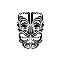 padronizar mascarar. Preto tatuagem dentro a estilo do a antigo tribos. havaiano estilo. vetor sobre branco fundo.