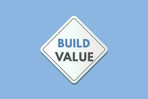 Construir valor texto botão. Construir valor placa ícone rótulo adesivo rede botões vetor