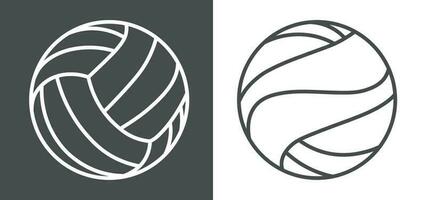 voleibol vetor ilustração ícone, símbolo, isolado, esporte bola ícones