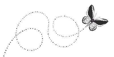 borboleta voar trilha. pintado borboleta. vôo borboleta. vetor escalável gráficos