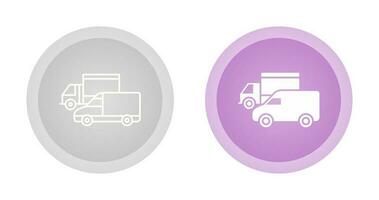 ícone de vetor de caminhões estacionados