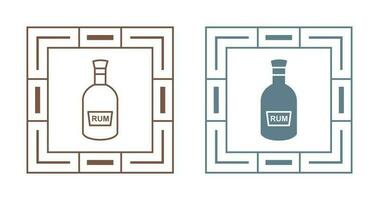 garrafa de ícone de vetor de rum