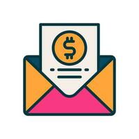 ícone de e-mail para seu site, celular, apresentação e design de logotipo. vetor