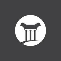 ícone de símbolo de vetor de logotipo de coluna de pilar de negócios