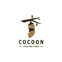 modelo de design de ilustração vetorial de logotipo cocoon vetor