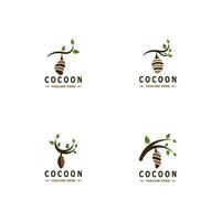 modelo de design de ilustração vetorial de logotipo cocoon vetor