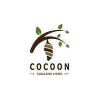 modelo de design de ilustração vetorial de logotipo cocoon vetor