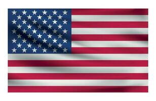 realista nacional bandeira do EUA. atual Estado bandeira fez do tecido. vetor