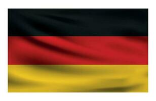 realista nacional bandeira do Alemanha. atual Estado bandeira fez do tecido. vetor