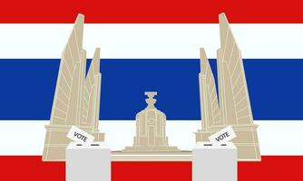 eleições dentro Tailândia Sediada em uma constitucional monarquia vetor