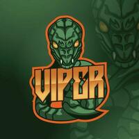 víbora serpente mascote esport logotipo Projeto vetor