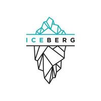 ilustração vetorial de design de logotipo de iceberg vetor