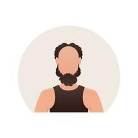 avatar do uma cara dentro uma camiseta. isolado. desenho animado estilo. vetor