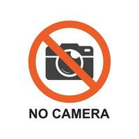 não máquinas fotográficas permitido placa. vermelho proibição não Câmera placa. não levando fotos, não fotografias placa vetor ilustração.