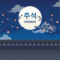 Saudação Chuseok vetor