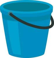balde de plástico azul vetor