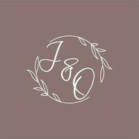 jo Casamento iniciais monograma logotipo Ideias vetor