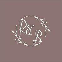 rb Casamento iniciais monograma logotipo Ideias vetor