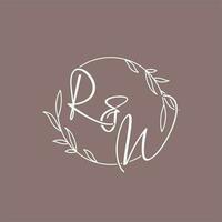 rw Casamento iniciais monograma logotipo Ideias vetor