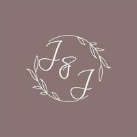 jj Casamento iniciais monograma logotipo Ideias vetor