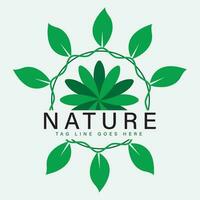 modelo de logotipo natural vetor