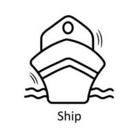navio vetor esboço ícone Projeto ilustração. viagem símbolo em branco fundo eps 10 Arquivo