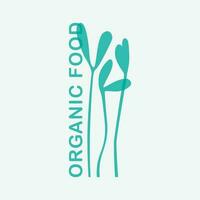 agrião salada. logotipo para a orgânico Comida produtor. microgreen ícone. vetor