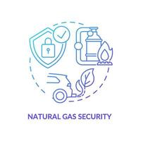 ícone do conceito de segurança de gás natural vetor