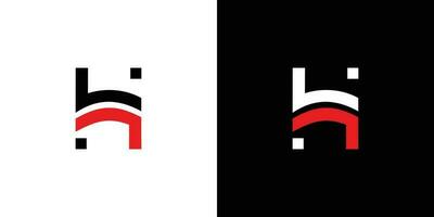 moderno e único carta h iniciais logotipo Projeto vetor