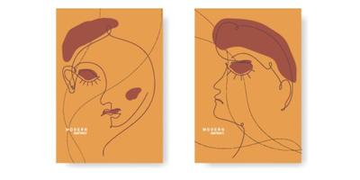 abstrato moderno desenho formas de pessoas. conjunto de minimalista criativo. design de capa de cartão postal ou brochura. vetor